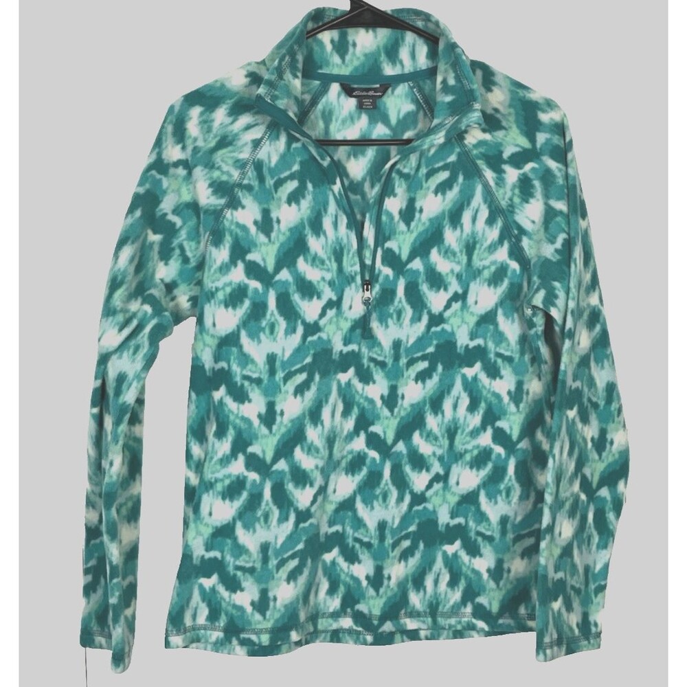 Eddie Bauer Womens Activewear Fleece 1/4 Zip top Size XS Multi Color